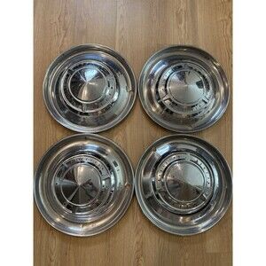 Pontiac Hubcaps 14 Set of 4 Motor Division Wheel Covers OEM GM